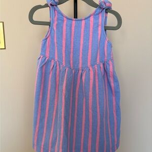 Zara Kids Pink and Blue Striped Dress Size 4